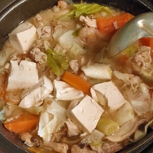 チンゲン菜の味噌鍋